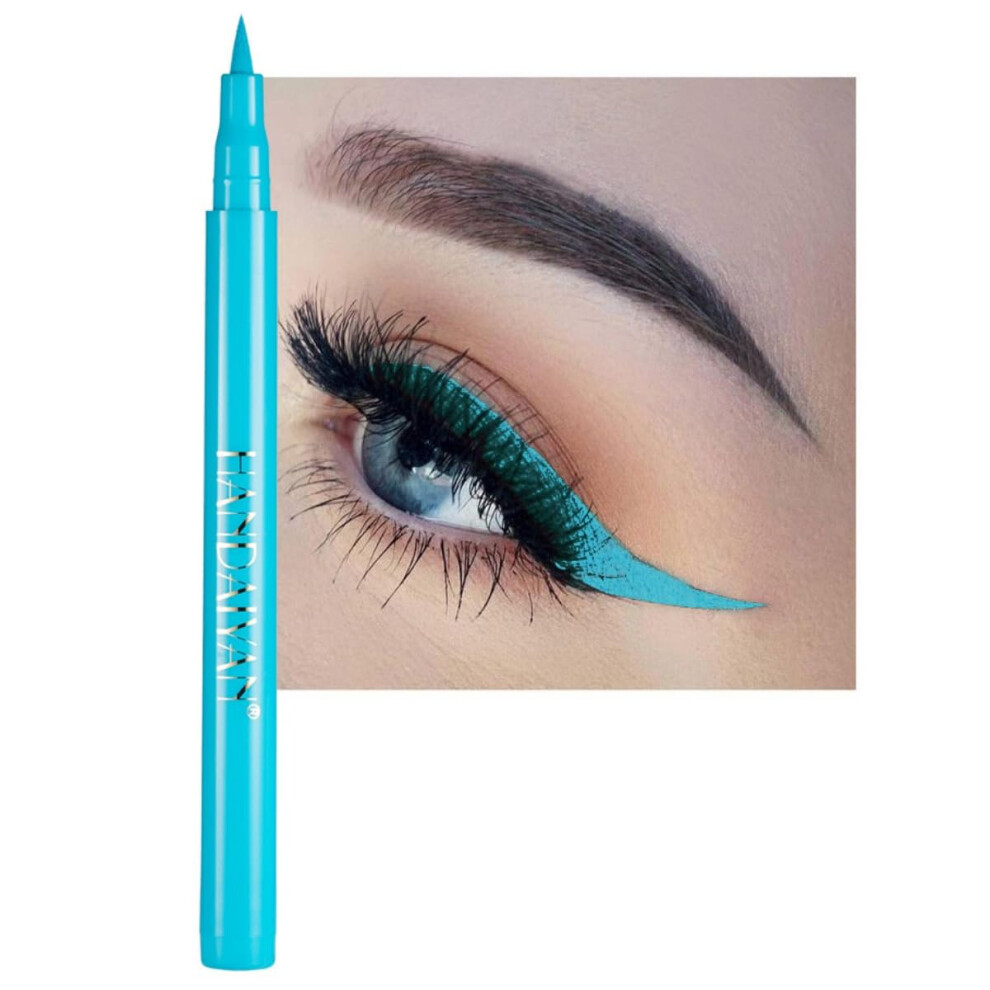 Waterproof Eyeliner Pencil Light Blue with Precise LiquidStyle Tip and LongLasting Smudge Proof Wear