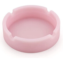 Silicone Heat Resistant Ash Tray Unbreakable, Washable Pink For Outdoor, Indoor, And Restaurant Use