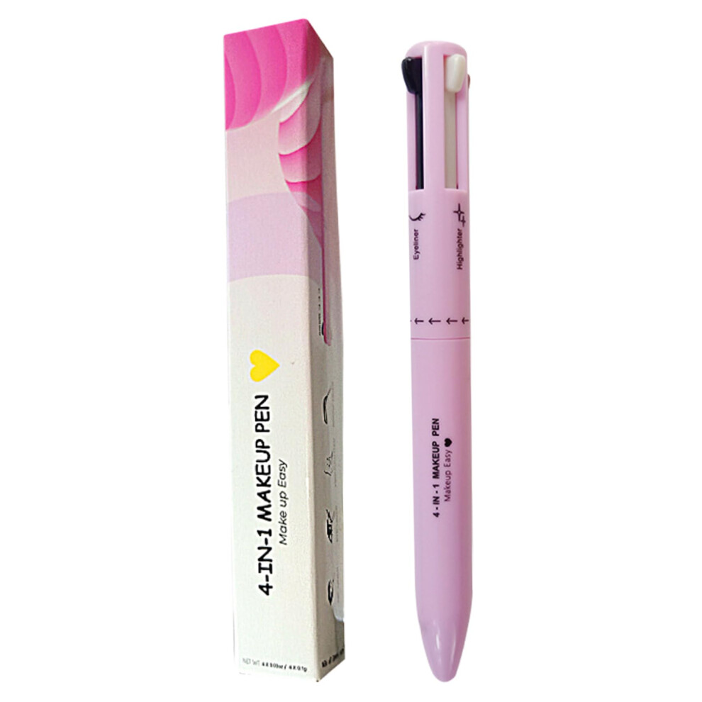 4 in 1 Makeup Pen Multifunctional Pencil with Eyeliner Lip Liner Brow and Highlighter for Travel