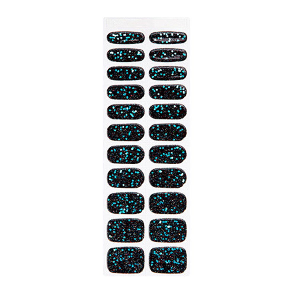 Nail Stickers 22 Tips Gel Nail Wraps for Women, Fast Application, Glossy, Waterproof, Assorted Sizes