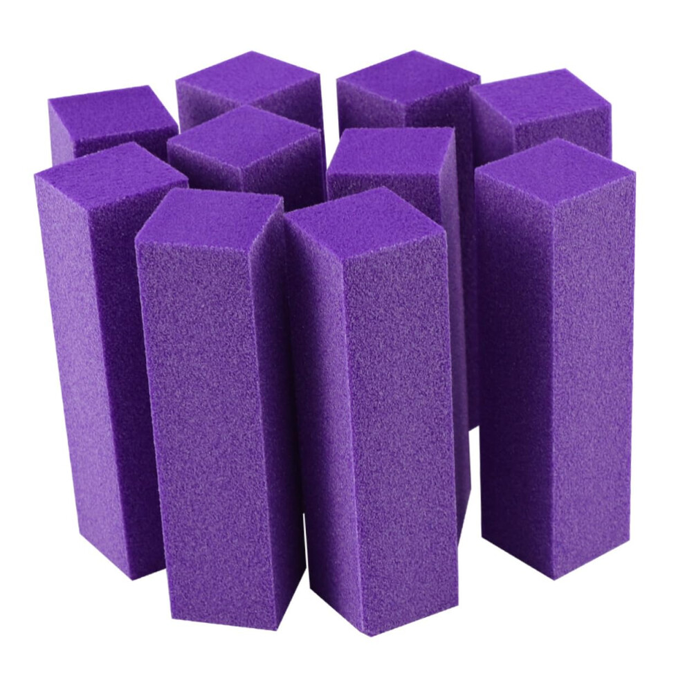 10pcs Four Sided Nail Buffer Block for Manicures, MultiGrit Sanding Sponge for Acrylic and Gel Nails