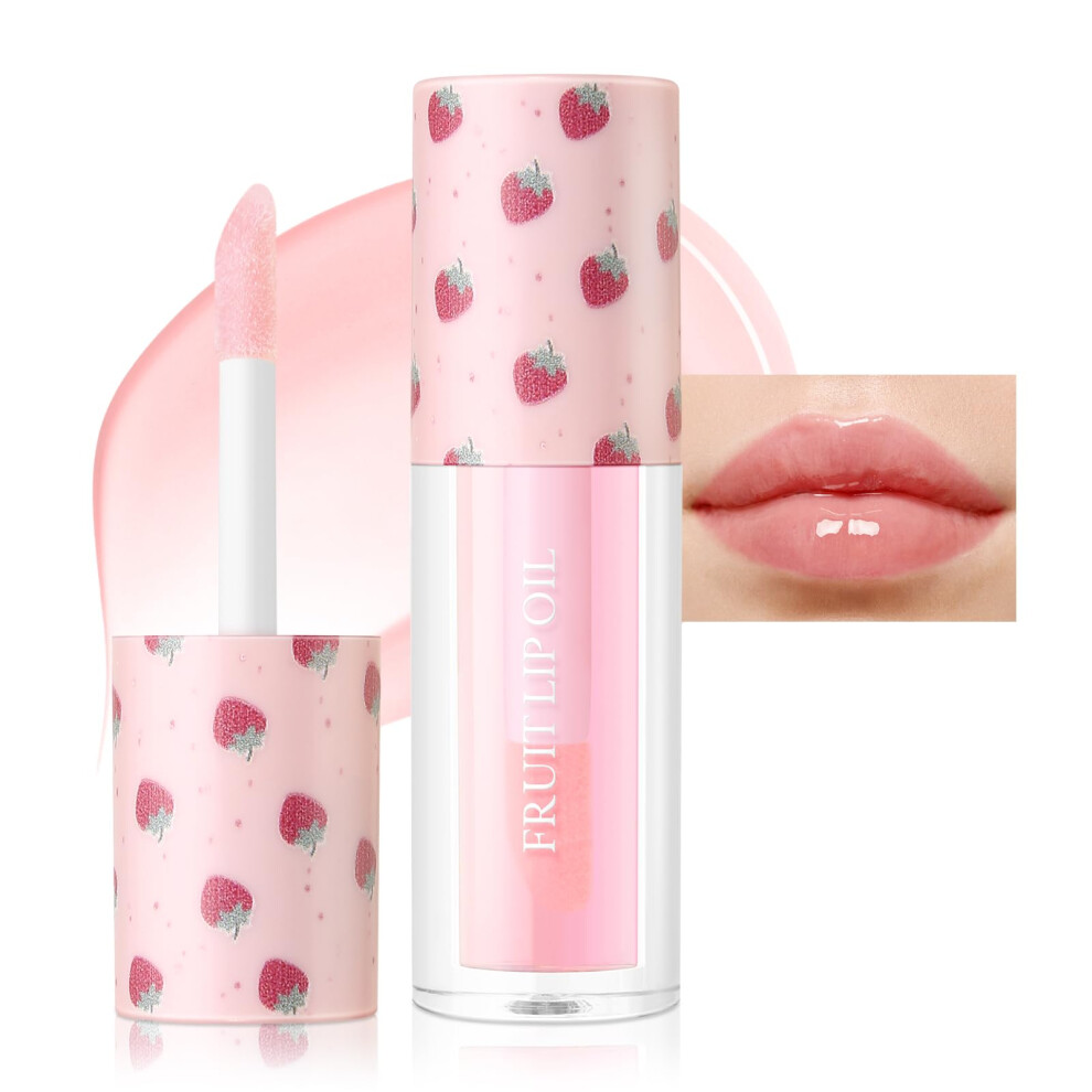Clear Hydrating Lip Oil Gloss With Deep Hydration Formula For Instant Lip Brightness, Nonsticky