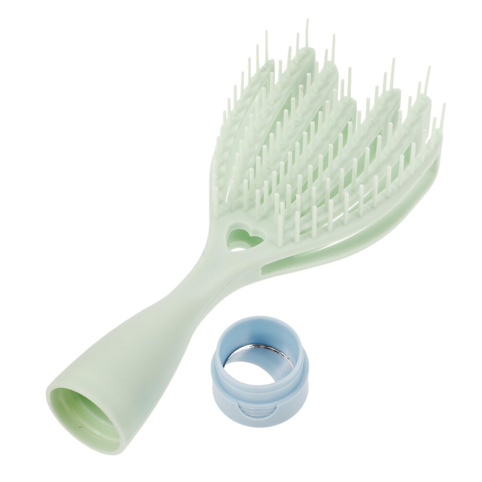 Detangling Hair Brush with Flexible Bristles for Wet and Dry Hair, Curved Vent Paddle Design