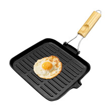 Frying Pan Cast Iron NonStick Griddle Pan Square Cast Iron Skillet For Baking And Grilling, Oven, Outdoors, Campfire