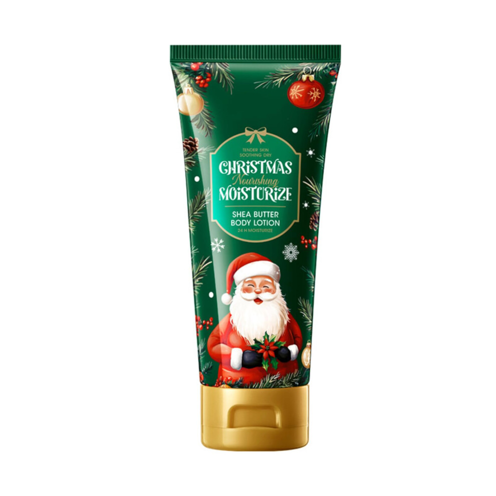 Cream Christmas Shea Butter Body Lotion 100G With Pomegranate And Coconut For Deep Hydration Gift