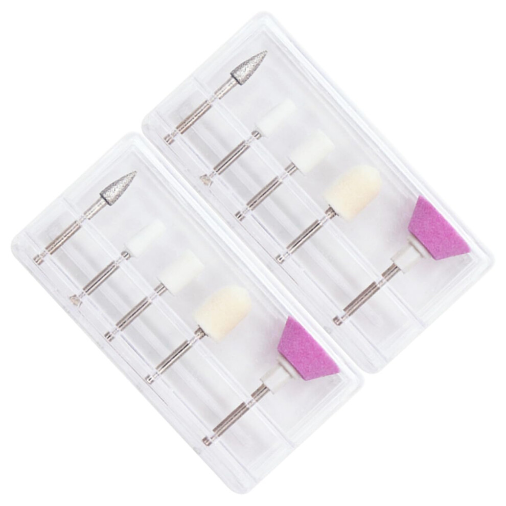 10pcs Nail Drill Bits for Acrylic Nails Electric Polisher Set with Durable Heads for Manicure Pedicure