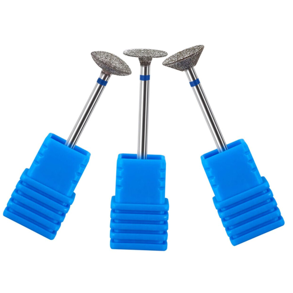 3pcs Diamond Nail Drill Bits for Cuticle Cleaning and Gel Removal, Salon and Home Use