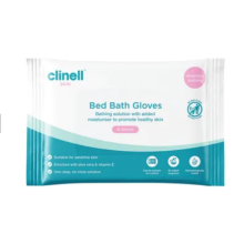 Clinell Carell Bed Bath Gloves (Pack of 8) CBBGL8