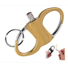 Match Keychain Kerosene Lighter Gold, Refillable For Outdoor Camping And Hiking, Kerosene Not Included, Survival Gear