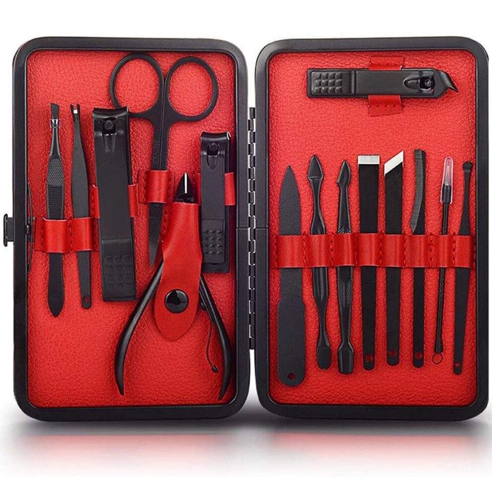 Nail Clippers Set Stainless Steel 15Piece Professional Manicure Pedicure Kit for Travel