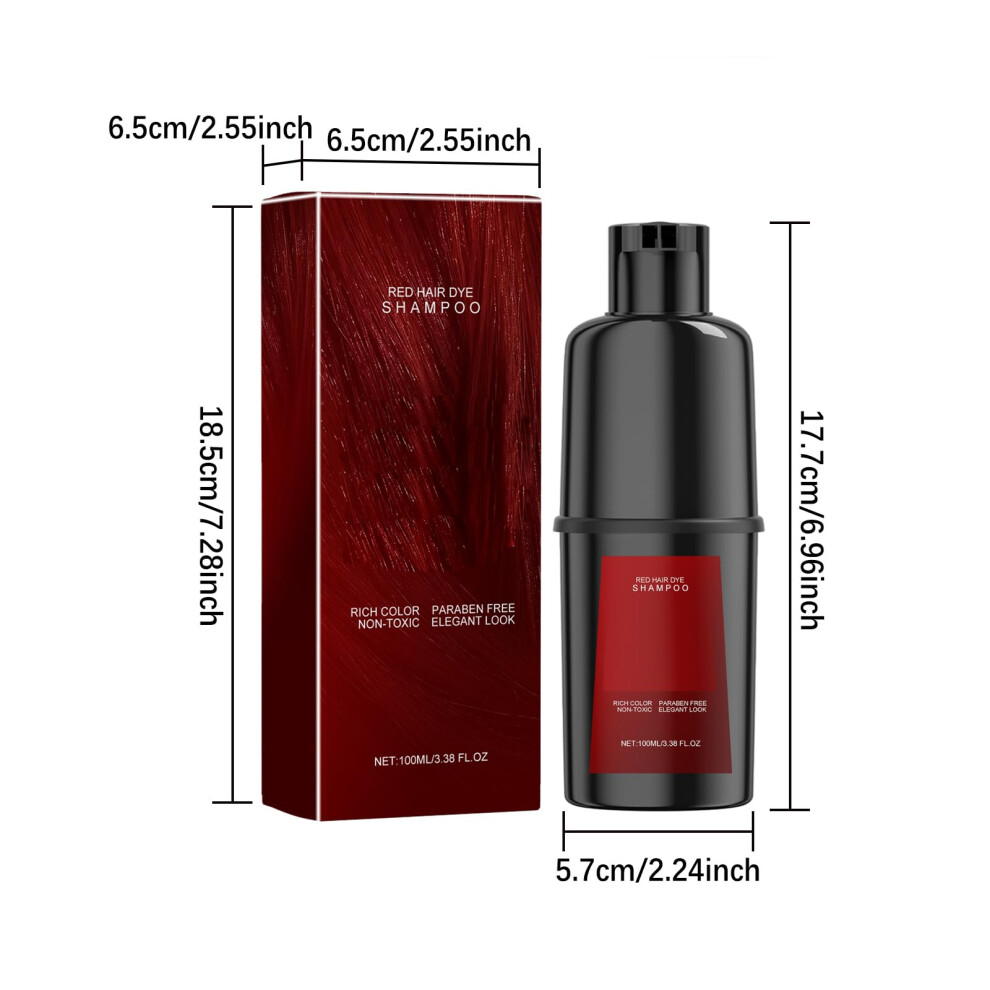 Hair Dye Shampoo NonToxic Paraben  3.38 fl oz Rich Lasting Color Travel Size