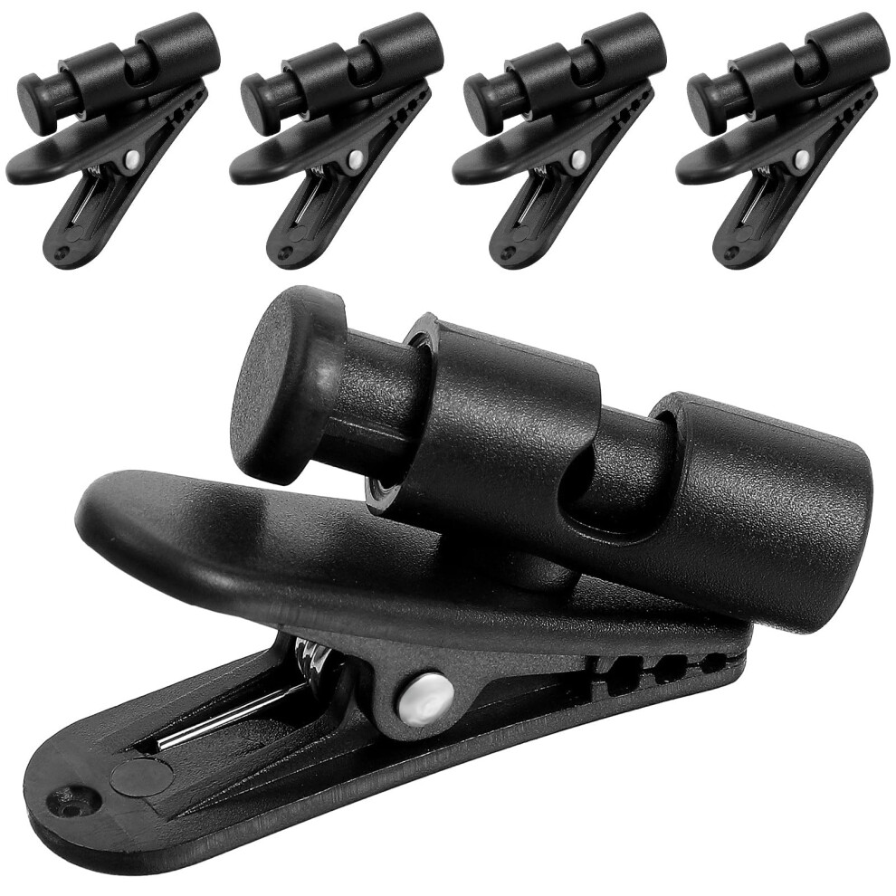 5Pack Headphone Cord Clip For Clothing, Tangle Wire Holder Fits 24Mm Headset Cables, Black 9044945551297