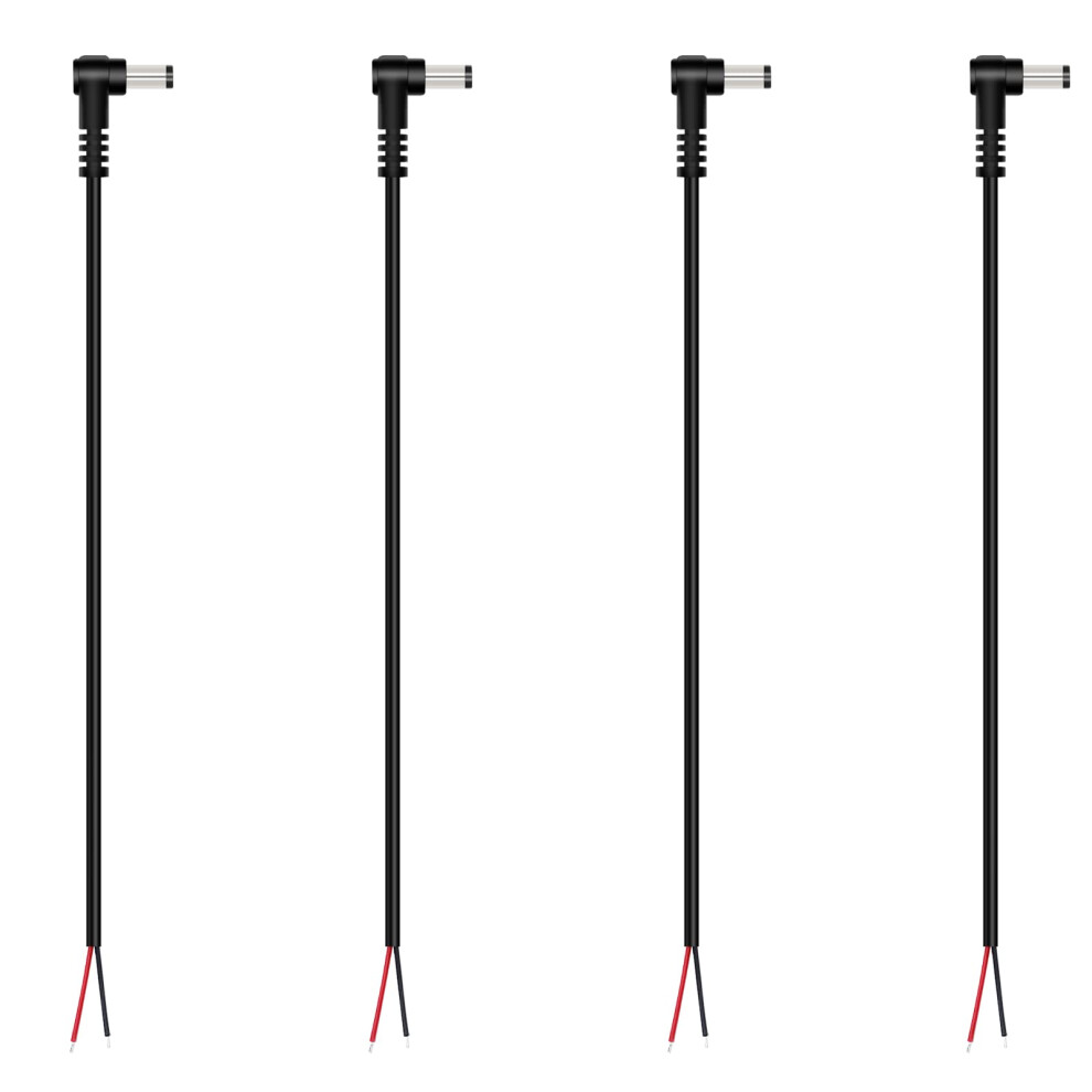 4Pack 5.5Mm X 2.5Mm Dc Power Cable With 90 Right Angle Plug For Cctv Camera And Led Strip 9044945551501