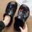 Men's Waterproof Garden Clogs with Bold Skull Print, AntiSlip Sole, Adjustable Strap, Size 10 Black 3