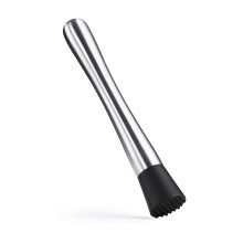 8 Inch Stainless Steel Cocktail Muddler with Ergonomic Grip and NonScratch Nylon Head for Mojito