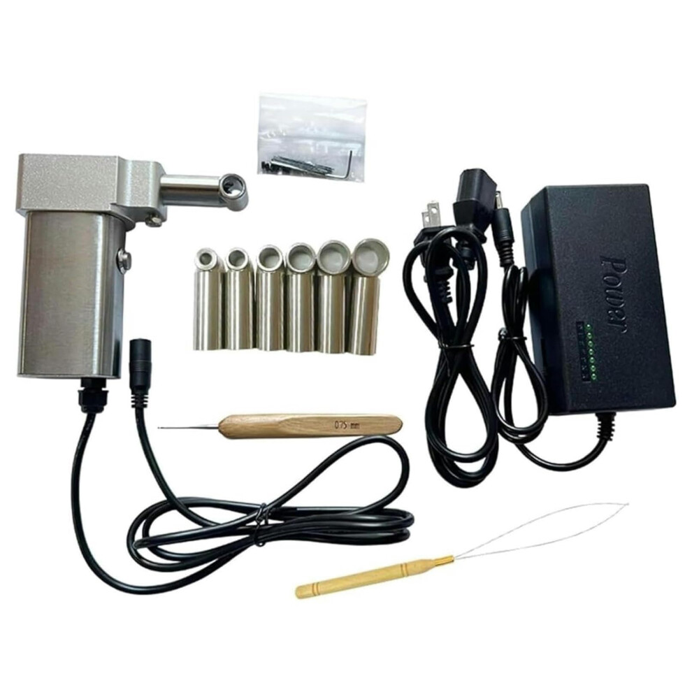 Unisex Automatic Hair Braiding Tool For Dreadlocks With 6 Heads, Fast Crochet Extensions Maintenance