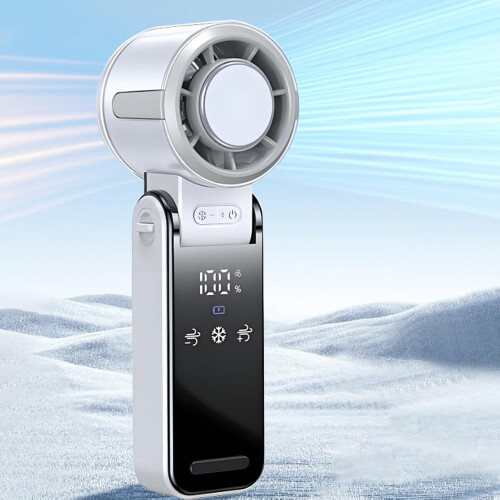 Neck Fan Rechargeable Foldable Cooling with Digital Display, Silent MultiSpeed for Outdoor 1