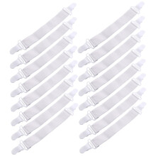 Bed Sheet Fasteners 16Piece Elastic Anti Slip Buckle Clips For Mattress Protector And Quilt Grippers Lightweight