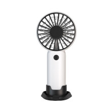 USB Rechargeable Portable Desk Fan with Adjustable Speed, Low Noise for Office, Travel, Makeup, White