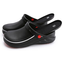 Non Slip Work Shoes Waterproof Oil Resistant Chef Clogs with Shock Absorbing Insole Black 40