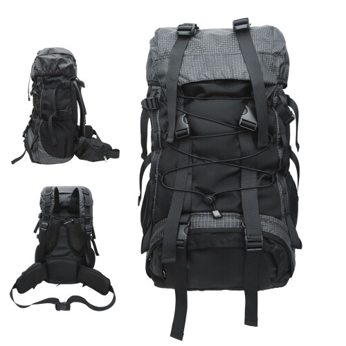Waterproof Hiking Backpack 60L, Large Capacity Travel Pack with Hydration System and Ergonomic Straps