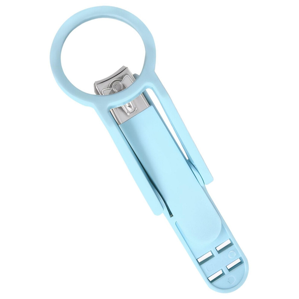 Blue Magnifying Nail Clippers With Builtin Lens, Ergonomic Grip For Thick Toenails And Fingernails