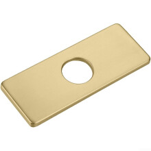 Stainless Steel Faucet Hole Cover Deck Plate For Single Hole Sink, 6Inch Square, Black Gold Or Electroplating Finish