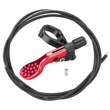 Dropper Seatpost Lever with AntiSlip Grip, Adjustable Height Control for Mountain Bike Handlebars Red