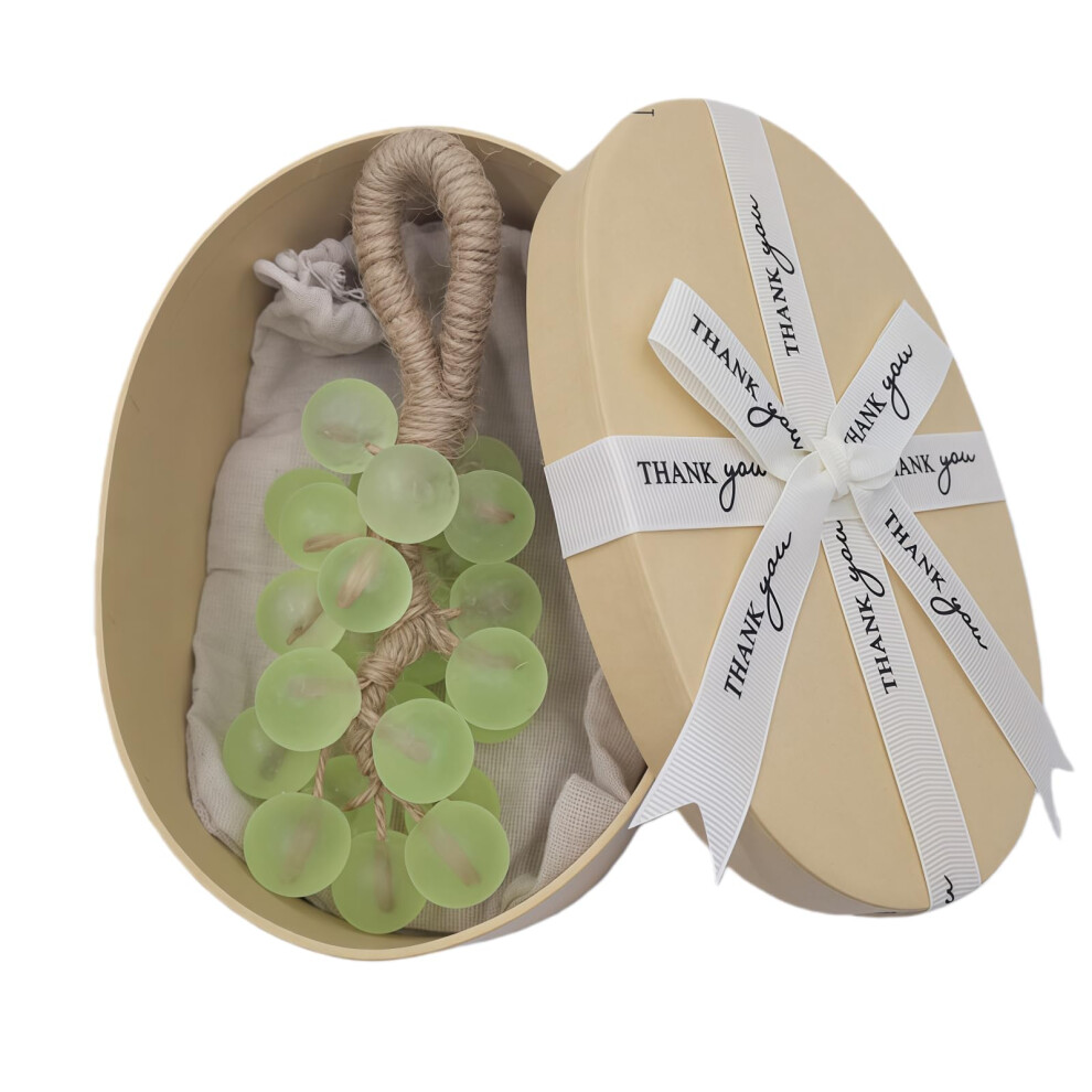 Green Grape Soap On A Rope With Lily Scent, Handmade Cold Process Decorative Bar For Bath And Gift