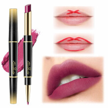 DoubleEnded Lip Liner and Matte Lipstick Set, LongLasting Smudge Proof, 14 Versatile Shades