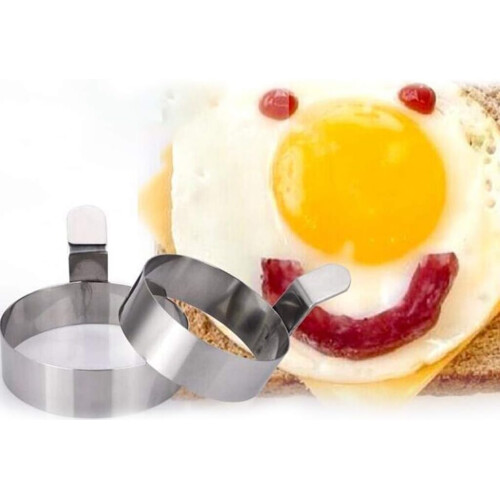 Stainless Steel Fried Pancake Mold 7.5 cm Diameter Silver Kitchen Accessory Pancake Ring 1