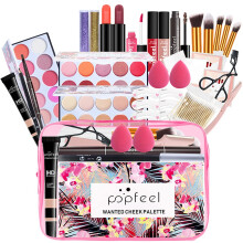 AllinOne Makeup Kit for Women with Brushes Bag Eyeshadow Lip Gloss Mascara KIT005B