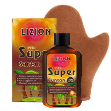 Self Tanning Oil with Rosehip Olive Almond Oils, Natural Glow Moisturizing Bronzer for Face and Body with Applicator Mitt