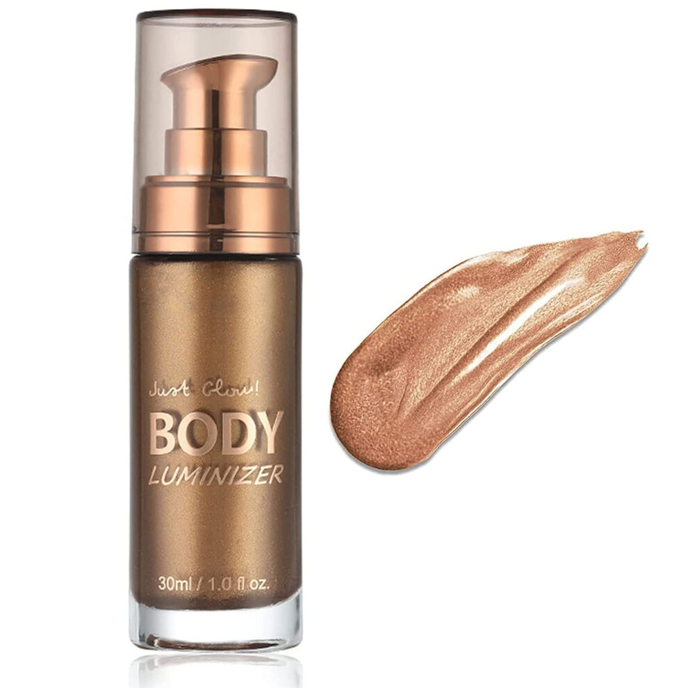 Bronze Body Luminizer Liquid Body Highlighter Waterproof Longlasting Glow Glistening 1Fl Oz
