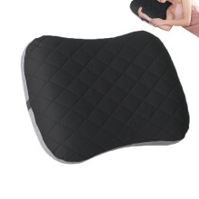 Inflatable Pillow Portable Head Rest Foldable Removable Pillow For Backpacking Travel Outdoor Home Black