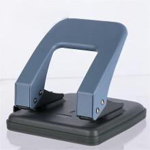 Double hole punch binding machine binder small round hole manual hole punch document paper hole punch (color: gray blue, size: 132 * 118 * 112mm)
