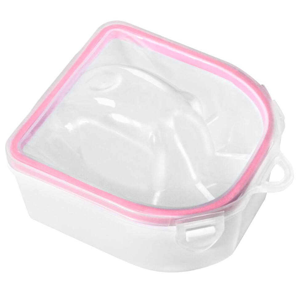 Pink Nail Soaking Bowl Double Layer Acetone Soak Off For Gel Polish And Acrylic Nails
