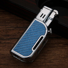 Dual Flame Portable Soft Jet Flame Switch Lighter Butane Refillable Adjustable Flame Blue Fuel Not Included