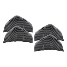 4 pièces, diffuseur de lèvre de spoiler pour pare-chocs arrière, noir carbone