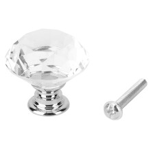 Diamantvormige handgrepen van kristalglas voor kasten, lades en dressoirs. Waterdicht materiaal, ergonomisch ontwerp, elegante woondecoratie,