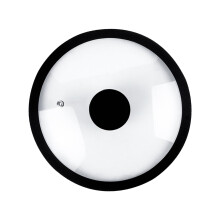 Universal Pot Lid 29cm Tempered Glass with Heat Resistant Black Silicone Rim for Wok and Pan