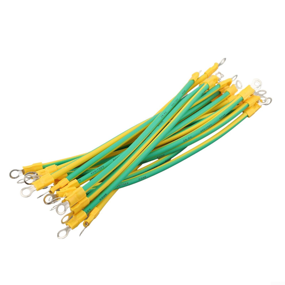 20Pcs Solar Pv Ground Wire With Terminals, 10Awg 20Cm Flexible Copper Cable For Photovoltaic Systems 9174973680000