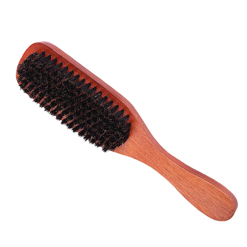 Wooden Bristle Hair Brush with Ergonomic Handle for Gentle Detangling and Comfort Scalp Massage