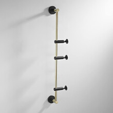Modern Wall Mounted Coat Rack Adjustable Metal Hat Rack, 5 Hooks, Entryway Storage For Hats, Jackets, Bags
