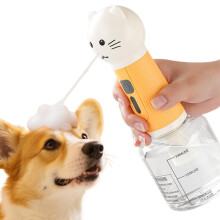 Dog Shampoo Dispenser with Dense Foam and Microporous Sprayer, Rechargeable Pet Bath Foamer for Grooming