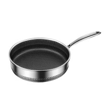 Non Stick Frying Pan and Stainless Steel Wok, Scratch Resistant, Even Heat for Home and Restaurant