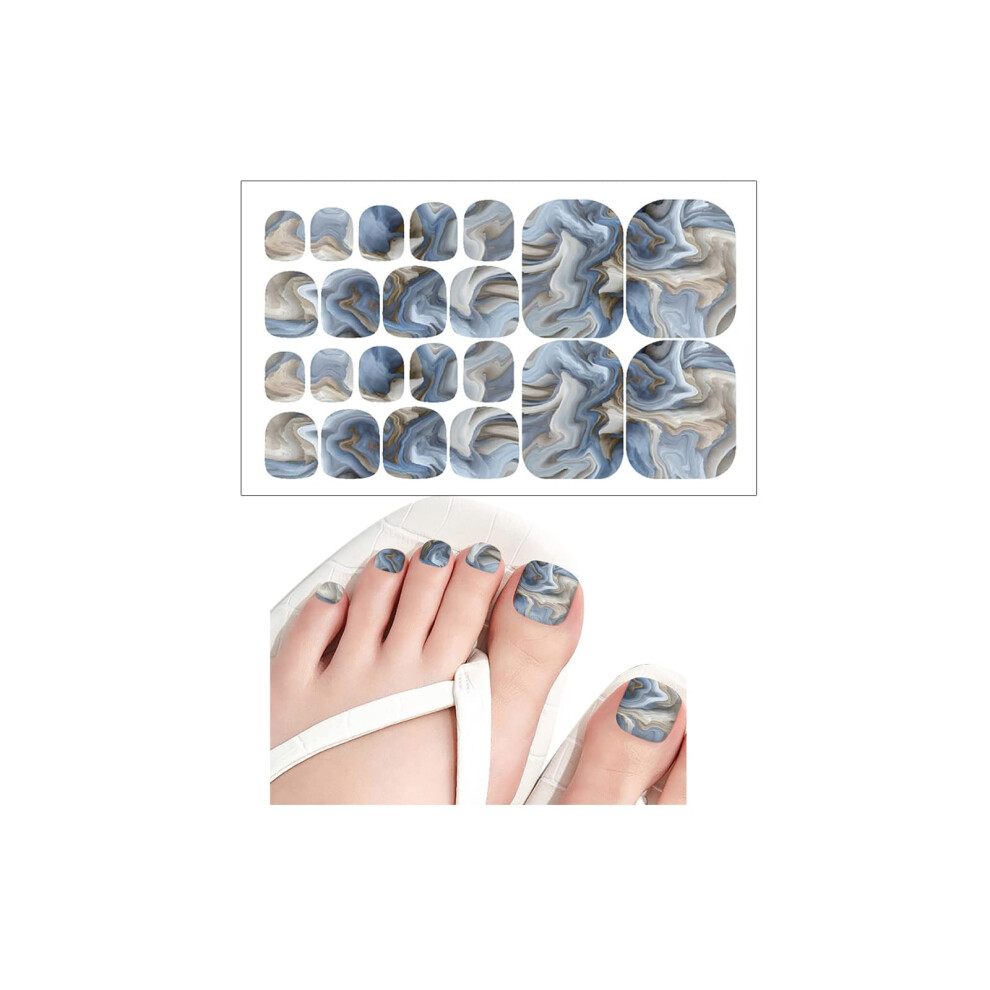Toe Nail Stickers Waterproof Self Adhesive Toenail Wraps DIY Pedicure Decals Easy Peel
