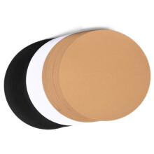 20pcs Round Kraft Paper Thick Manual Painting Sketch Art Paperboard DIY Handmade Craft Card For Artists Wedding Birthday