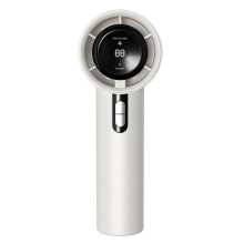 Portable Handheld Fan with LED Speed Display, Rechargeable Battery, Adjustable Cooling for Travel