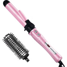 1.25 Inch Tourmaline Ceramic Rotating Curling Iron Brush with AntiScald, Fast Heatup, Dual Voltage